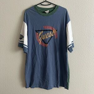 Guess Multicolor Graphic Tshirt Dress